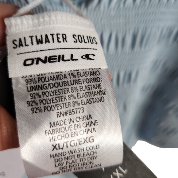 O'Neill Swimsuit Blue XL Women's One Piece Saltwater Solids Texture Mykon New Sk - Picture 9 of 11